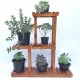 Mini suporte para plantas, flores suculentas feito em madeira uso interno e externo