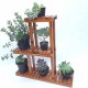Mini suporte para plantas, flores suculentas feito em madeira uso interno e externo