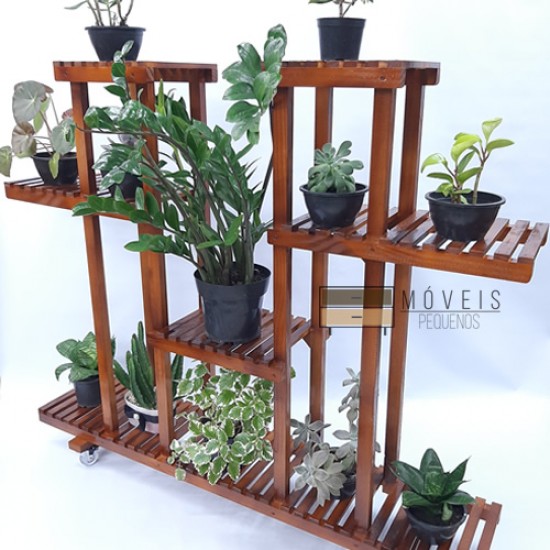 Suporte para vasos de plantas madeira modelo 48
