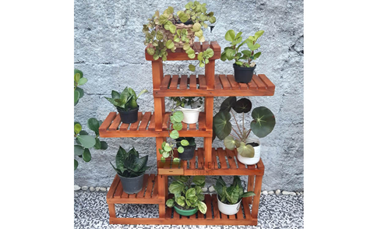 Estante para Plantas 32 cor Imbuia 1 Estante para Plantas 32 cor Imbuia