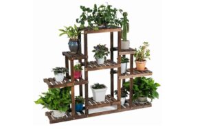 Floreira de chÃ£o para vasos de plantas madeira modelo 52