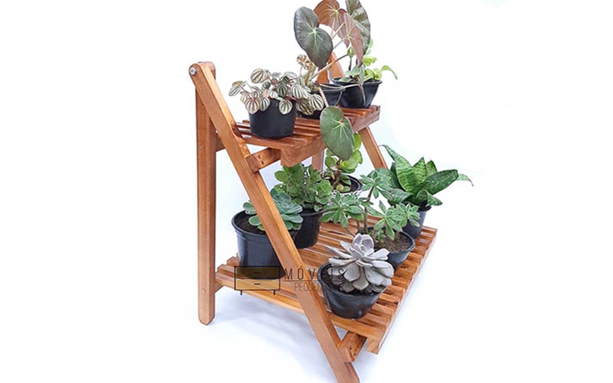 Organizador e expositor de vasos de plantas e suculentas 1 Organizador e expositor de vasos de plantas e suculentas