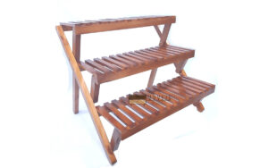 Estante para plantas com 3 prateleiras modelo 78 cor imbuia