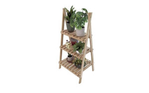 Estante vertical de madeira para vazos e plantas - Estante arara em madeira maciça reflorestada;