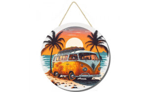 Placa decorativa redond combi praia