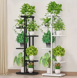 1 Conjunto Suporte de Plantas Metálico de 5 Camadas