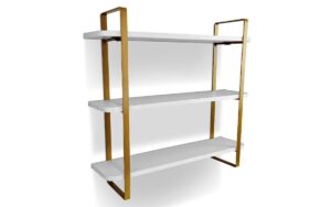Prateleira Tripla Hone Dourado ou Branco