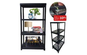Estante Modular Multiuso 4 Prateleiras Organizadora Em Plástico
