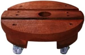 Suporte Vaso Plantas 20cm Roda Rodizio Giratorio Cristal Redondo