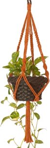 Suporte Corda Para Pendurar Vasos de Plantas 70 cm Telha Arte Macrame