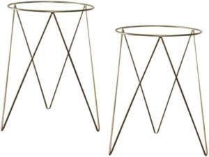 Kit 2 Suportes para Vaso de Chão Tripé Ferro Jardinagem