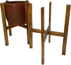 Suporte de Madeira 54cm Tripé Vasos de Chão Plantas