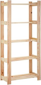 Estante Tramontina Modulare em Madeira Pinus com Acabamento Natural com 5 Prateleiras - 90 x 30.2 x 139.2