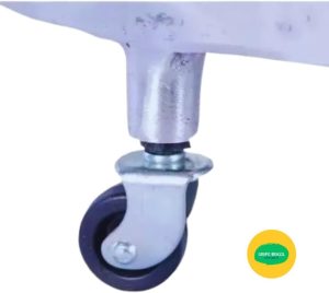 Suporte Base Circular para Botijão de Gás e Vasos de Plantas em Alumínio Fundido Rústico Resistente 3 Rodas (unidade) | 5 PONTOS@