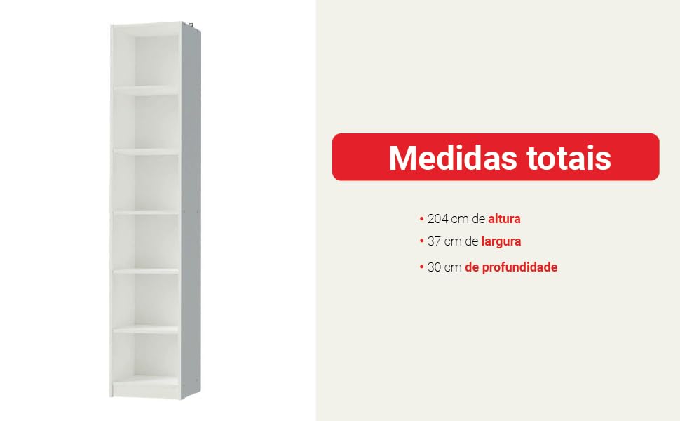Estante Livreiro Madesa 6906 com 6 Nichos 
