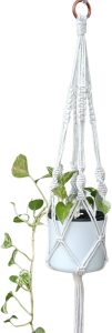 Suporte Corda Para Pendurar Vasos de Plantas 70 cm Decoração Arte Macrame