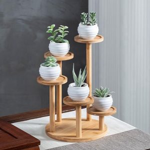 Prateleira de vaso de flores de mesa, decoração de casa, varanda, janela, suculenta, suporte de plantas de madeira, especial e criativo