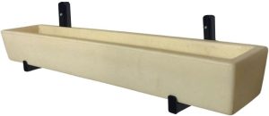 Suporte De Ferro P/ Jardim Vertical Com Vaso Floreira 80cm Cor: Bege