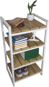 Estante Strassis Design SD-5099 Metal e Madeira Cor: Branca