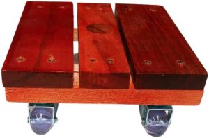 Suporte Vaso Plantas 20cm Roda Rodizio Giratorio Cristal Quadrado