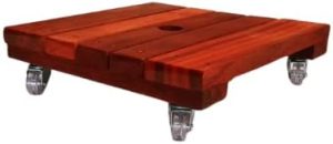 Suporte Vaso Plantas 30cm Roda Rodizio Giratorio Gel Silicone Quadrado