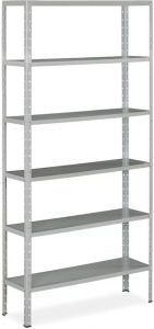 Estante/Armario De Aço 40cm 6 Bandejas Cinza Coluna Bipartida