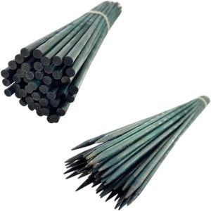 Kit 10 Estacas Tutor De Plantas Haste Pintada Bambu 1m Verde Suporte Para Crescimento De Orquídeas Begônias Pimentas Tomates