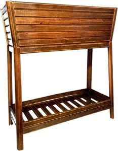Jardineira para Horta 83cm Floreira de Madeira com Suporte