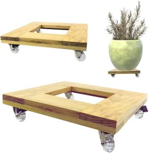 Suporte Base para Vaso de Plantas Quadrado 40cm Rodas Gel (Unidade)