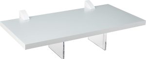 PRAT.K Prateleira Reta Madeira Branca 20x40cm – Suporte Plástico – Organizador de Parede (Concept)