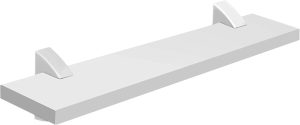 PRAT.K Prateleira Branca 1,5x10x40cm com Suporte Branco (Concept)