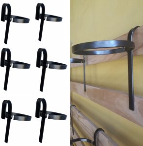 Kit 6 Suporte Vaso N3 Plantas Jardim Vertical 16cm Diametro