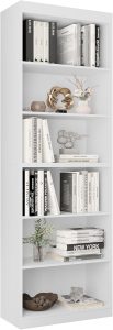 Organizador Livreiro Padrão para Sala, Escritório, Quarto, Cozinha, Madeira Branco
