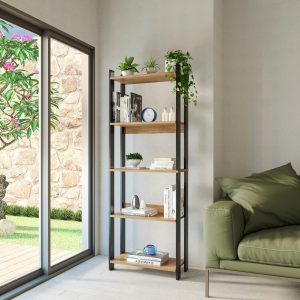 Organizador Estante Livreiro Estilo Industrial Prateleira para Decoração Ambientes Livros Bolsas Sapatos – Cores