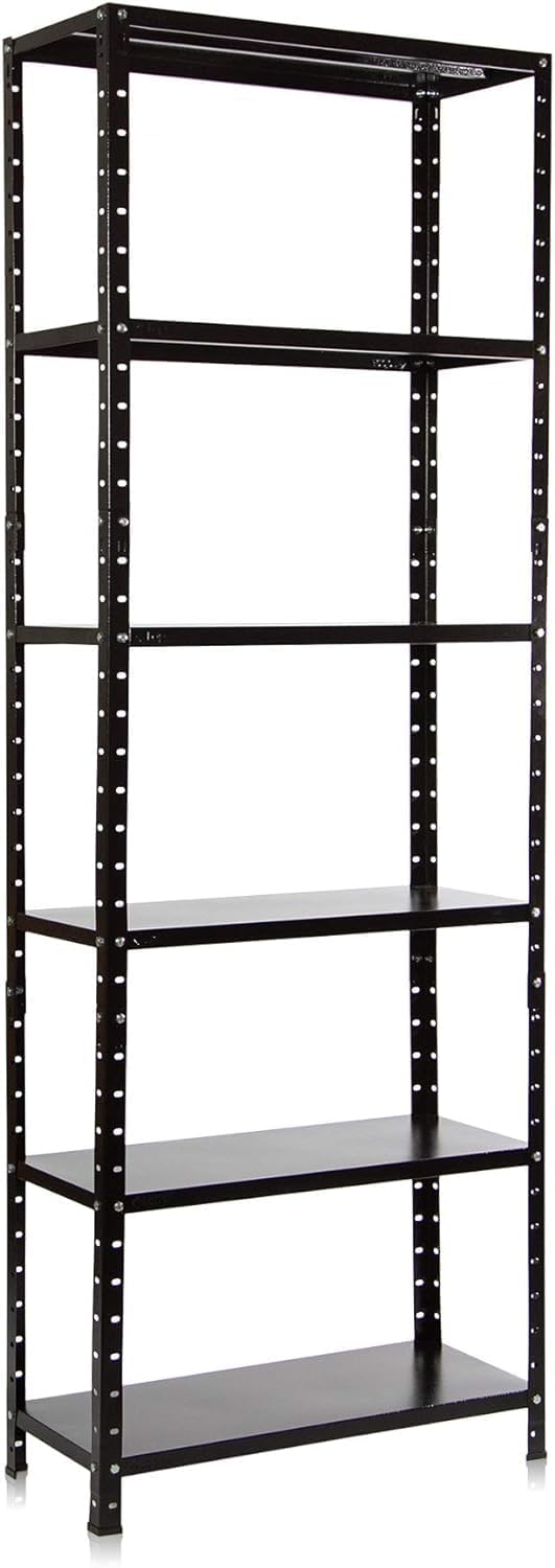 Estante com 6 Prateleiras Multiuso de Aço para Sala Quarto Escritório 1 Estante com 6 Prateleiras Multiuso de Aco para Sala Quarto