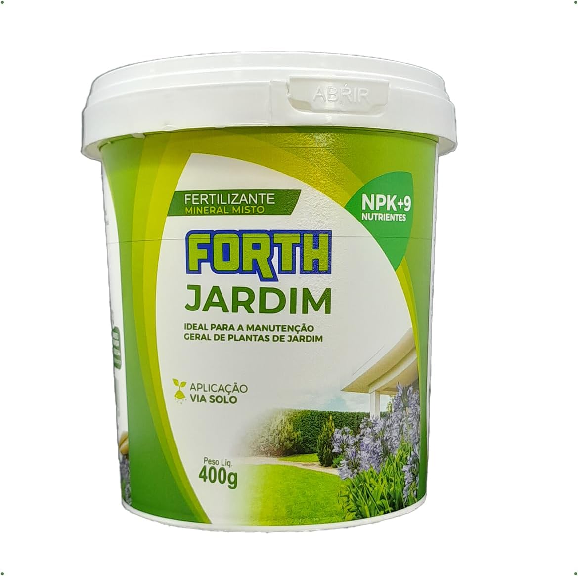 Forth Jardim, Adubo Jardim, Plantas, Fertilizante, Nutrição Equilibrada, NPK, Fórmula Granulada, Gramados, Arbustos, Árvores, Plantas Ornamentais, Balde de 400g 1 Forth Jardim Adubo Jardim Plantas Fertilizante Nutricao Equilibrada NPK Formula