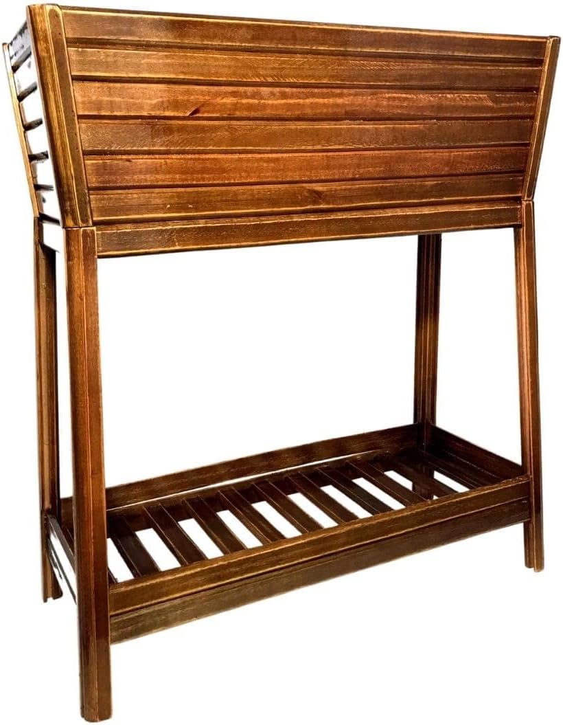 Jardineira para Horta 83cm Floreira de Madeira com Suporte 1 Jardineira para Horta 83cm Floreira de Madeira com Suporte