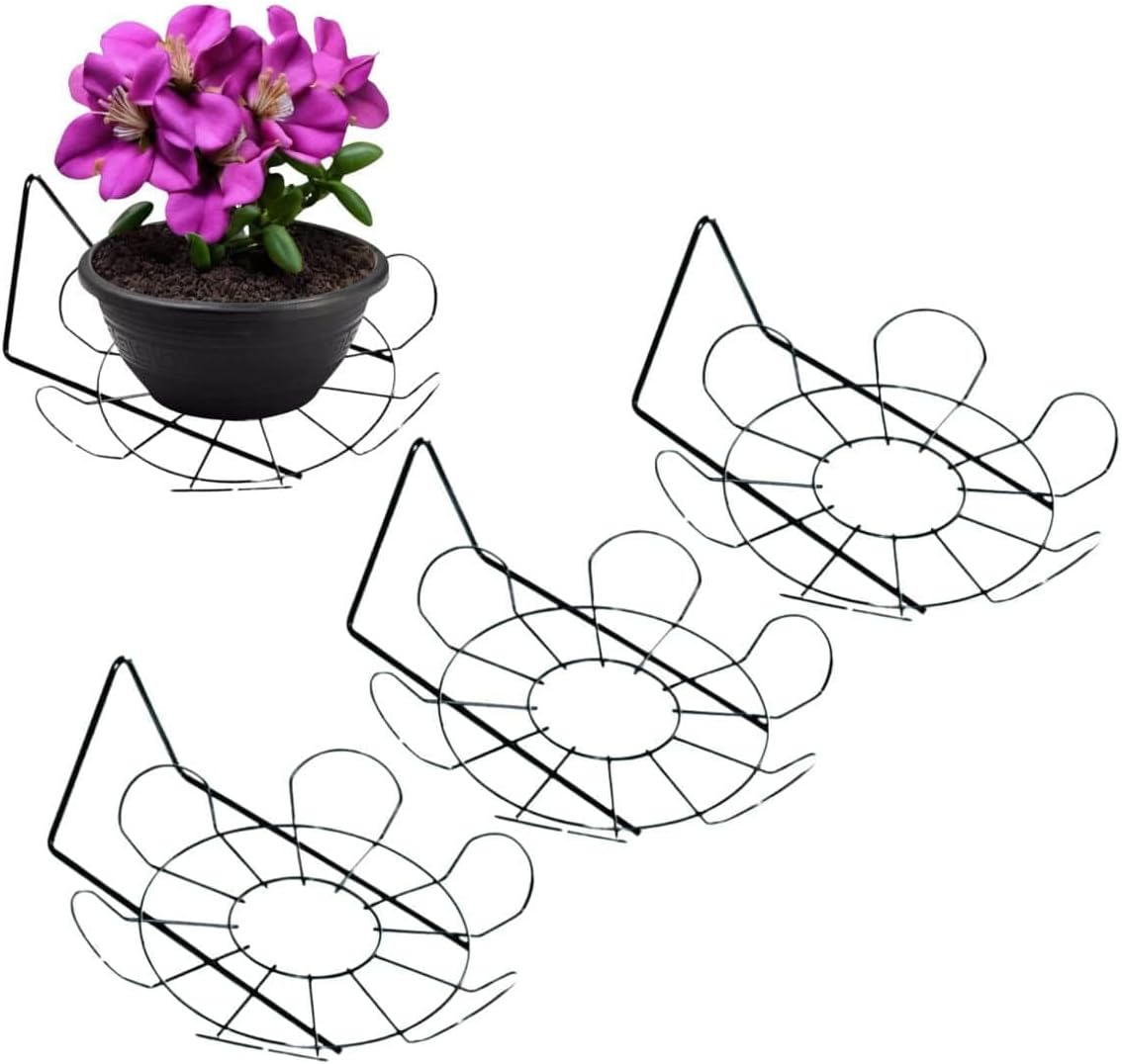 Kit 3 Suporte Margarida de Vaso e Planta Preto Mão Francesa Arabesco Para Pendurar e Planta Na Parede De Metal Artístico de Luxo 1 Kit 3 Suporte Margarida de Vaso e Planta Preto Mao