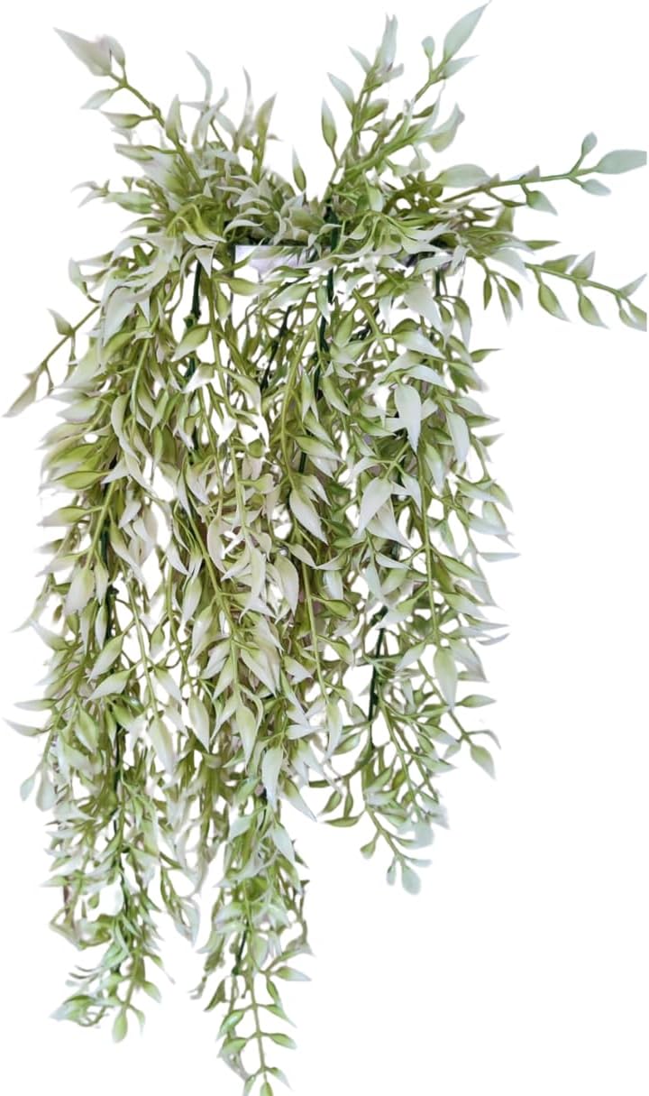 Planta Caída Ficus 2 Hastes Pendente Artificial + Vaso Espelho 1 Planta Caida Ficus 2 Hastes Pendente Artificial Vaso Espelho