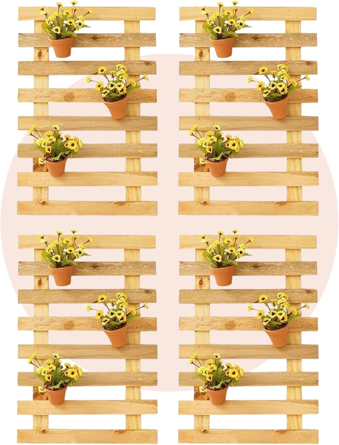 Treliça De Madeira Painel Jardim Vertical 4 Pcs Floreira 1 Trelica De Madeira Painel Jardim Vertical 4 Pcs Floreira