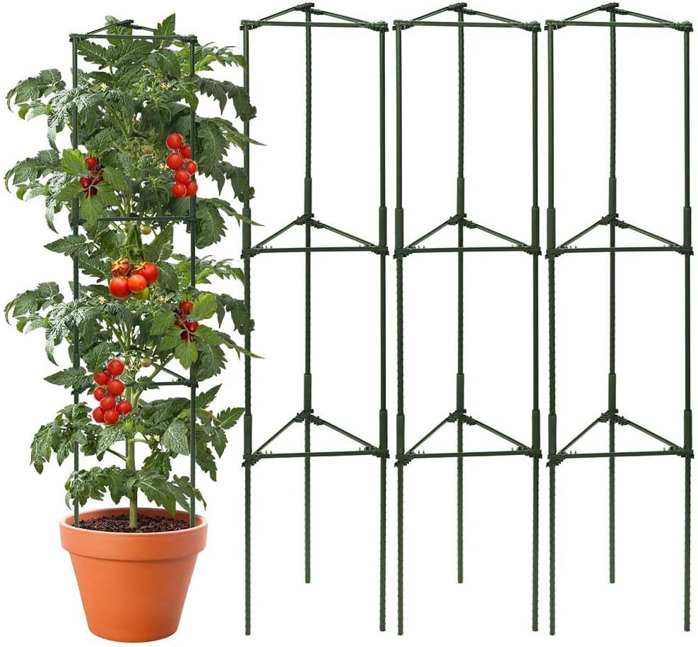 arbxvnr 3 pacotes de até 121 cm gaiola de tomate grade de jardim postes de suporte de plantas com gaiola de tomate ajustável grade vegetal 1 arbxvnr 3 pacotes de ate 121 cm gaiola de tomate