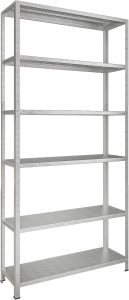 Estante/Armario De Aço Cinza 90cm 6 Bandejas Suporta 120kg