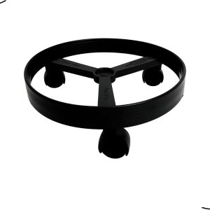 Carrinho Suporte Reforçado Base Para Botijão De Gás Vaso De Plantas Galão De Água Até 55kg - Preto