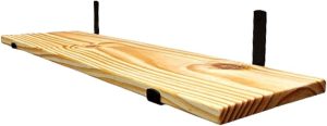 Prateleira Industrial Com Suporte Mão Francesa Estante De Madeira Pinus Maciça 80CM COR:NATURAL