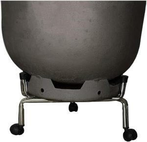 Suporte para Botijão de Gás Vaso de Planta Galão de Água em Aço Cromado com Rodinha Resistente Águia