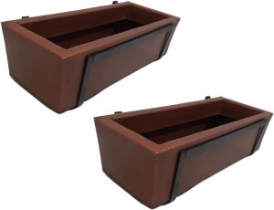 Jardineira de Planta 37cm Com Suporte para Jardim Vertical (Marrom, 2)
