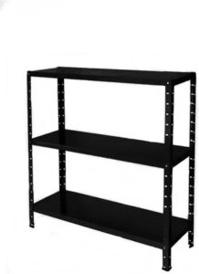Estante de Aço 3 Prateleiras 25cm - Preto
