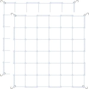 Simple Deluxe Rede de treliça elástica para 10 x 10 cm, planta elástica resistente com ganchos, suporte hidropônico flexível para barraca de cultivo, jardinagem, plantas trepadeiras, pacote com 2,