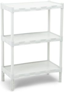 Estante Modular Branca Com 3 Prateleiras Espaçosas Para Organizar Seu Ambiente - Premium