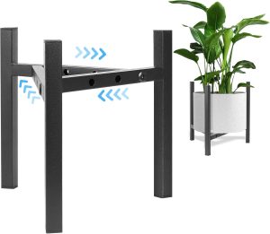 Airpark Suporte para Plantas Interno Ajustável, Suporte para Plantas Moderno de Metal, Suporte para Vasos de Plantas Estável E Resistente, Suporte para Flores, Canto Interno E Externo, Adequado para V
